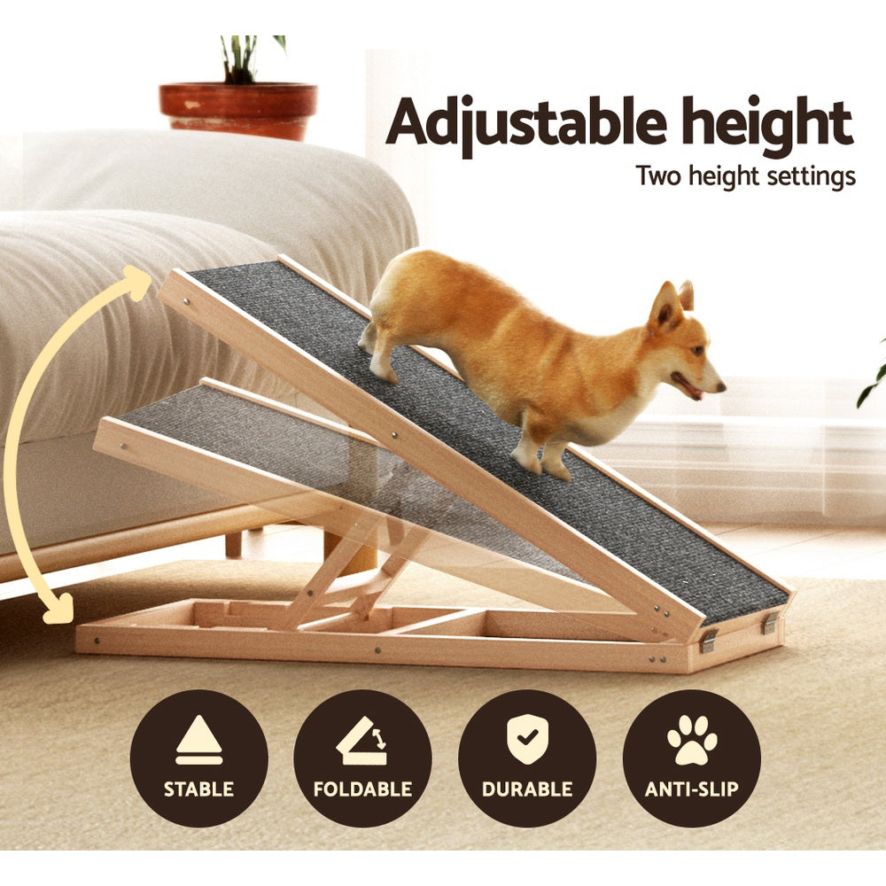 i.Pet Adjustable Foldable Dog Ramp 70cm