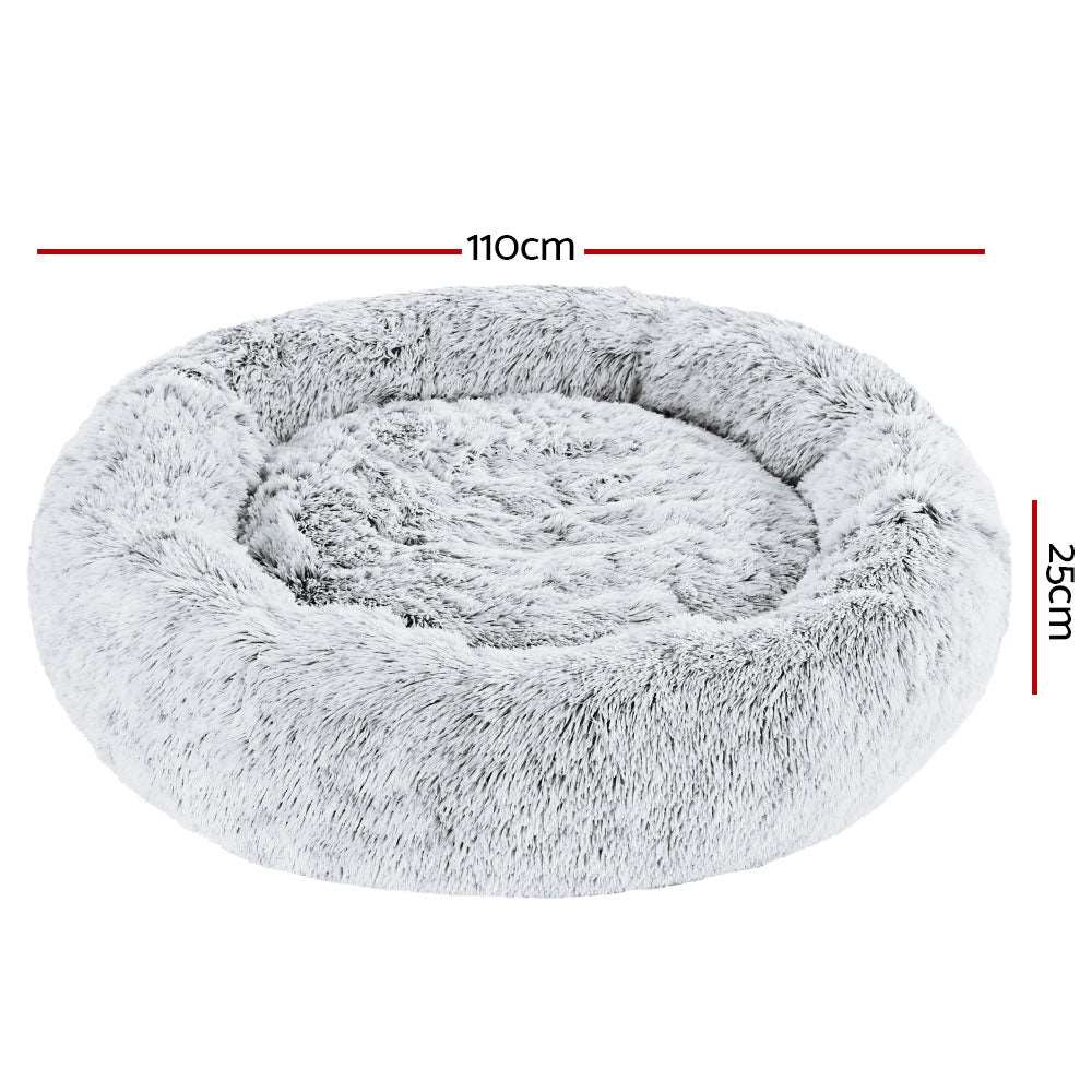 i.Pet Calming Pet Bed Extra Large 110cm Charcoal