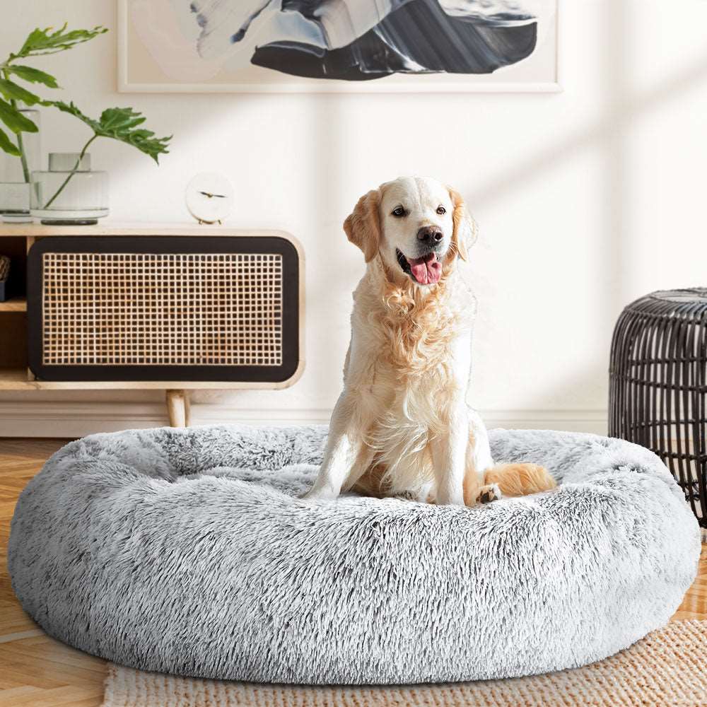 i.Pet Calming Pet Bed Extra Large 110cm Charcoal