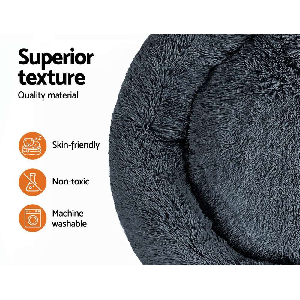 i.Pet Calming Dog Bed Extra Large 110cm Dark Grey