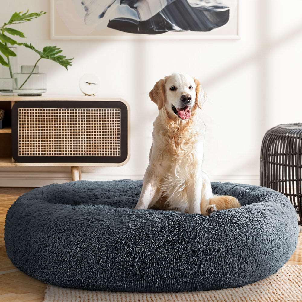 i.Pet Calming Dog Bed Extra Large 110cm Dark Grey