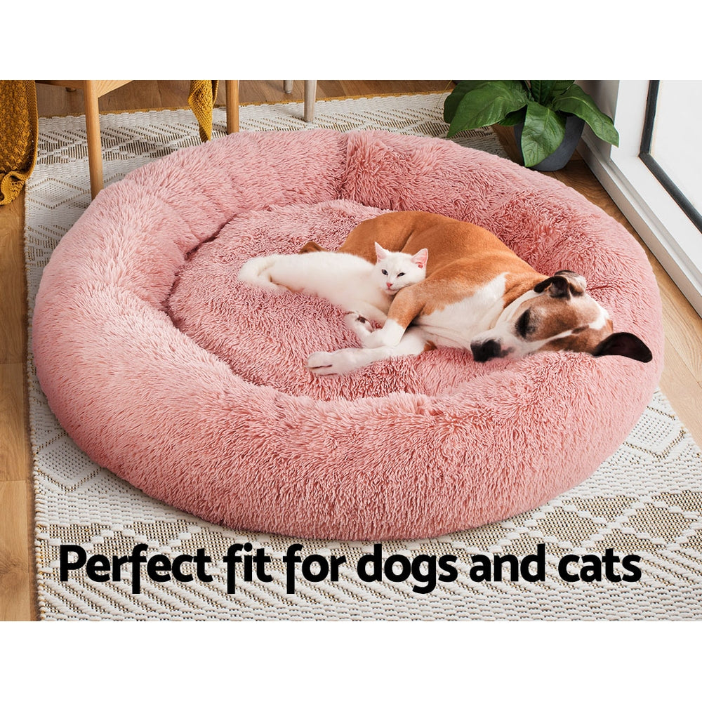 Pink Calming Pet Bed XL 110cm