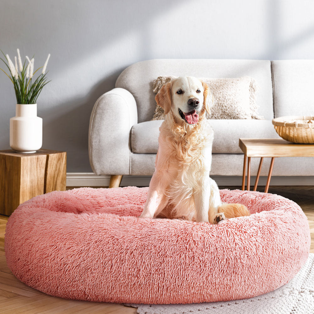 Pink Calming Pet Bed XL 110cm