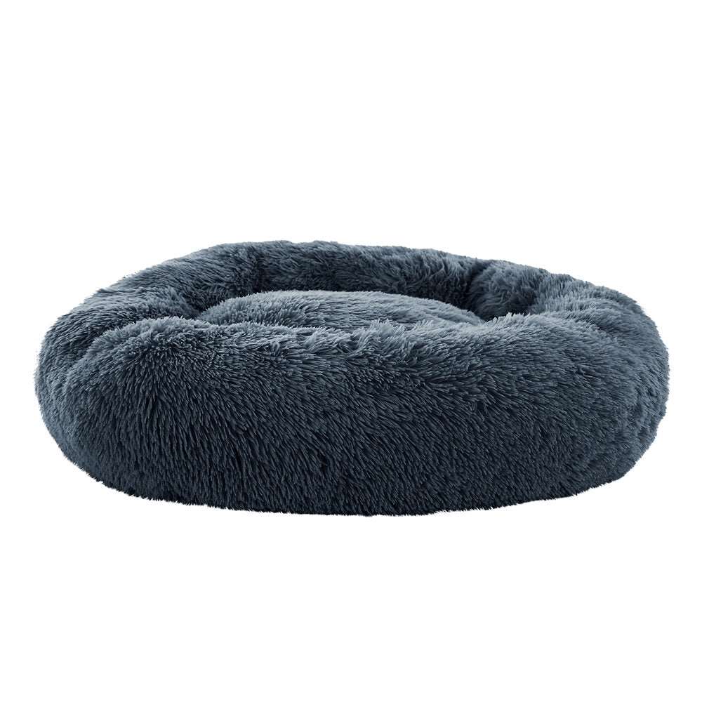 Round dog bed, dark grey 90cm size L