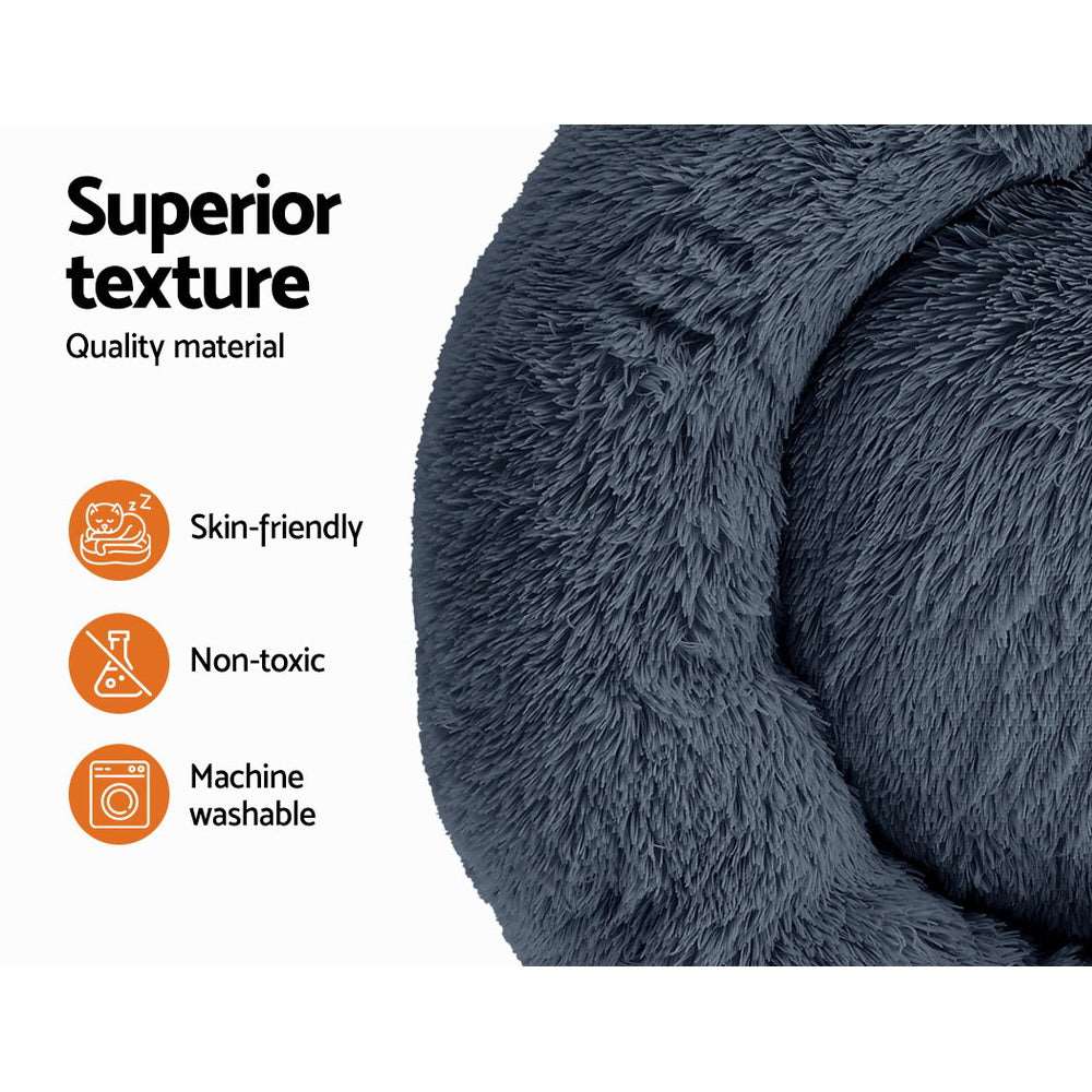 i.Pet Calming Dog Bed Large 90cm Dark Grey