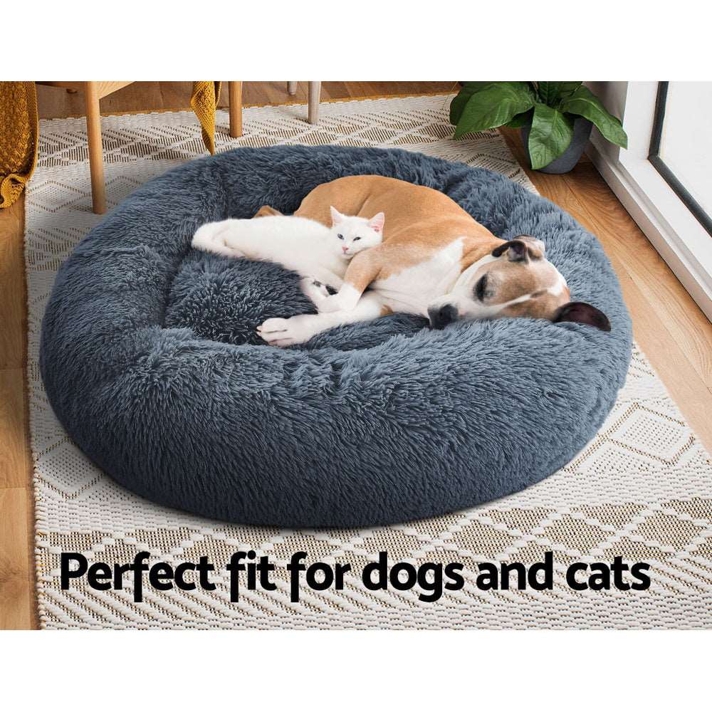 i.Pet Calming Dog Bed Large 90cm Dark Grey