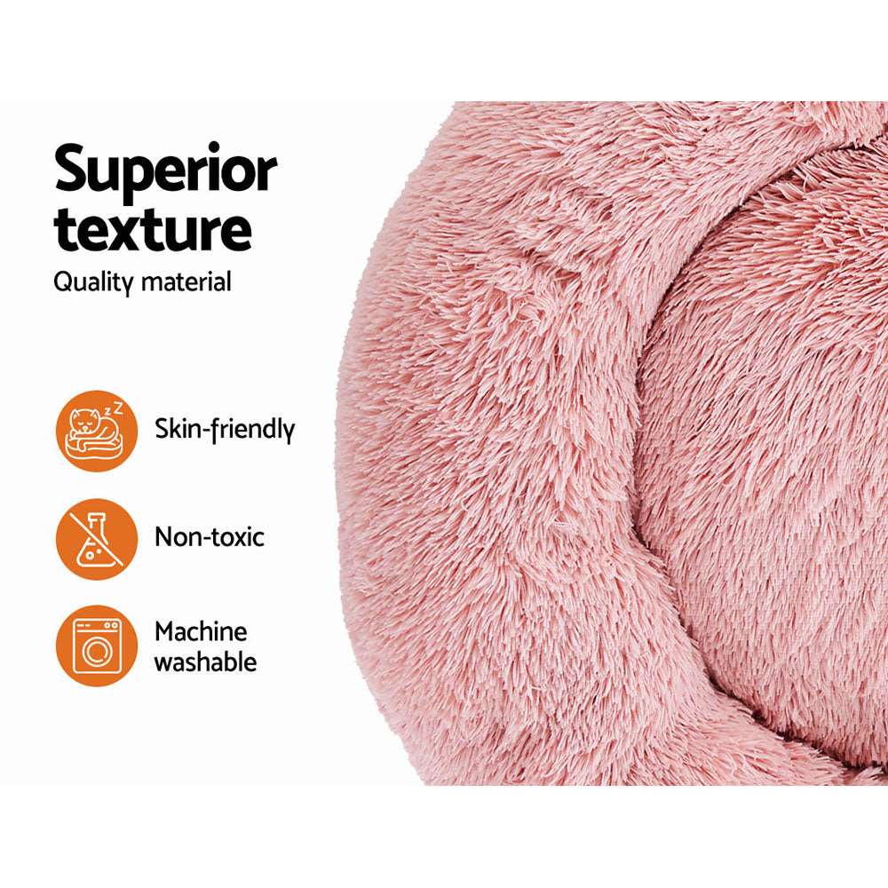 i.Pet Calming Pet Bed Large 90cm Pink