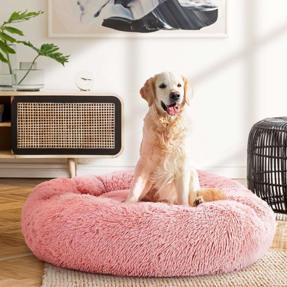 i.Pet Calming Pet Bed Large 90cm Pink