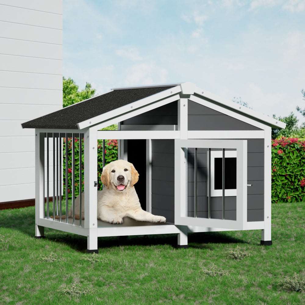 i.Pet Outdoor Wooden Dog Kennel