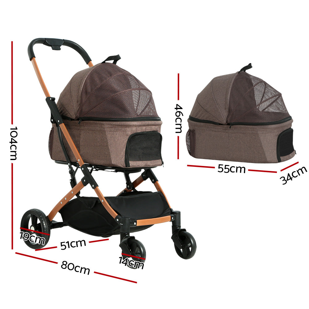 i.Pet 3 in 1 Pet Stroller (Stroller, Carrier Or Car Seat)