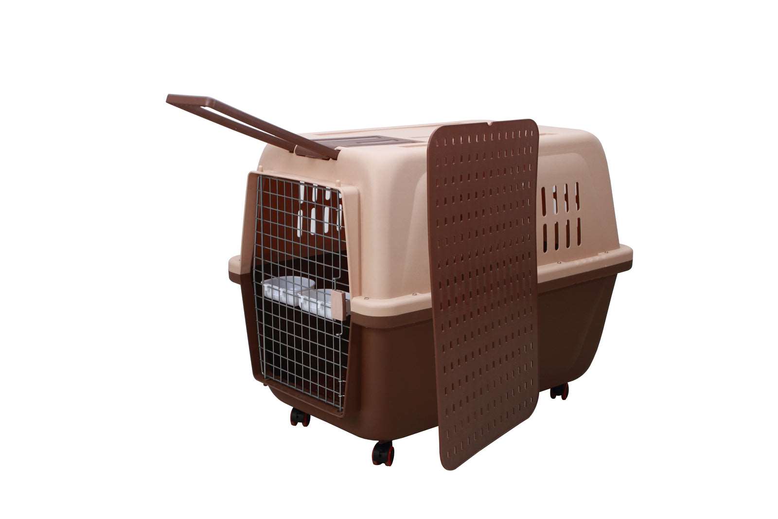 YES4PETS Large Pet Carrier With Handle and Wheels