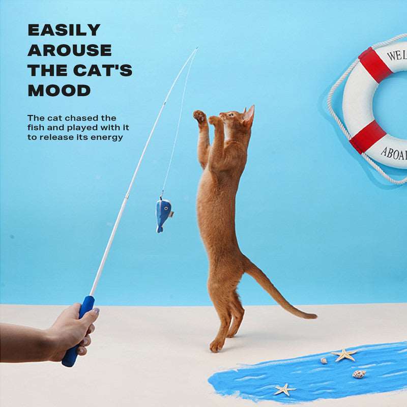 Fishing Rod Cat Toy Set