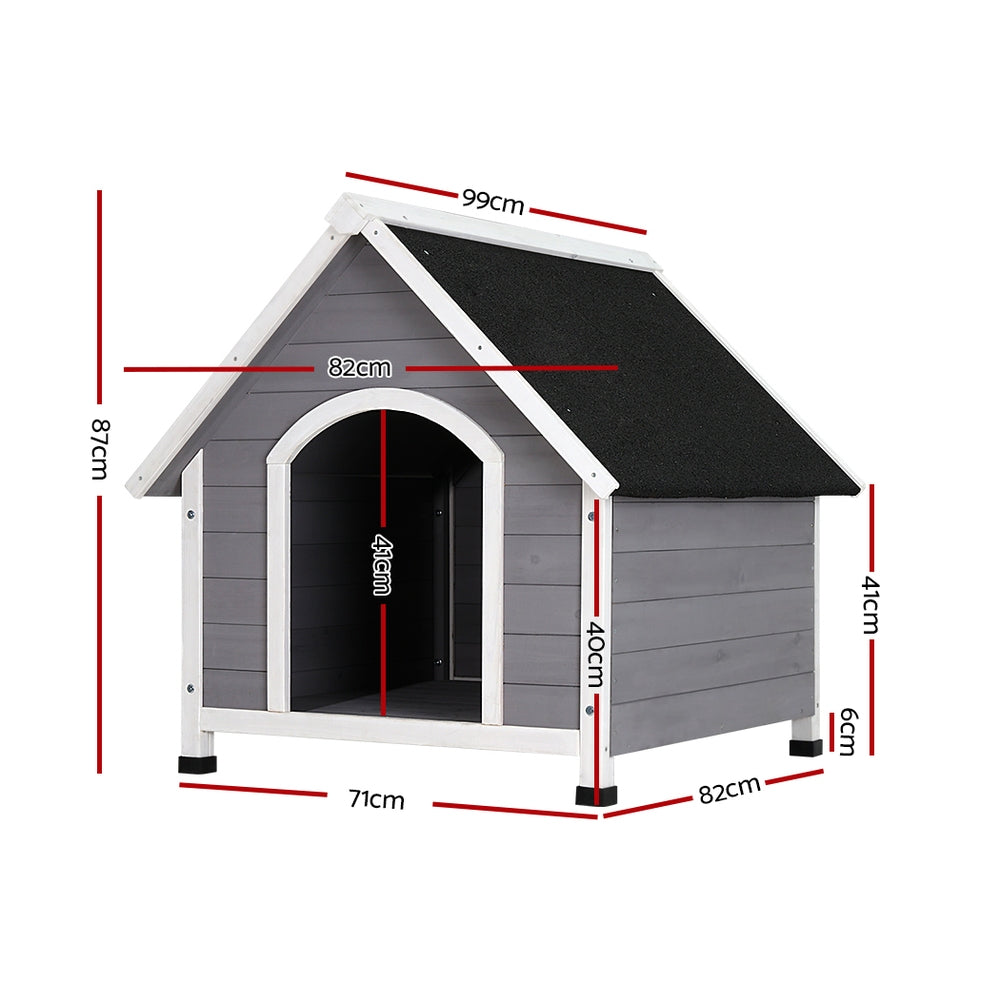 i.Pet Outdoor Wooden Dog Kennel 82cm x 99cm x 87cm