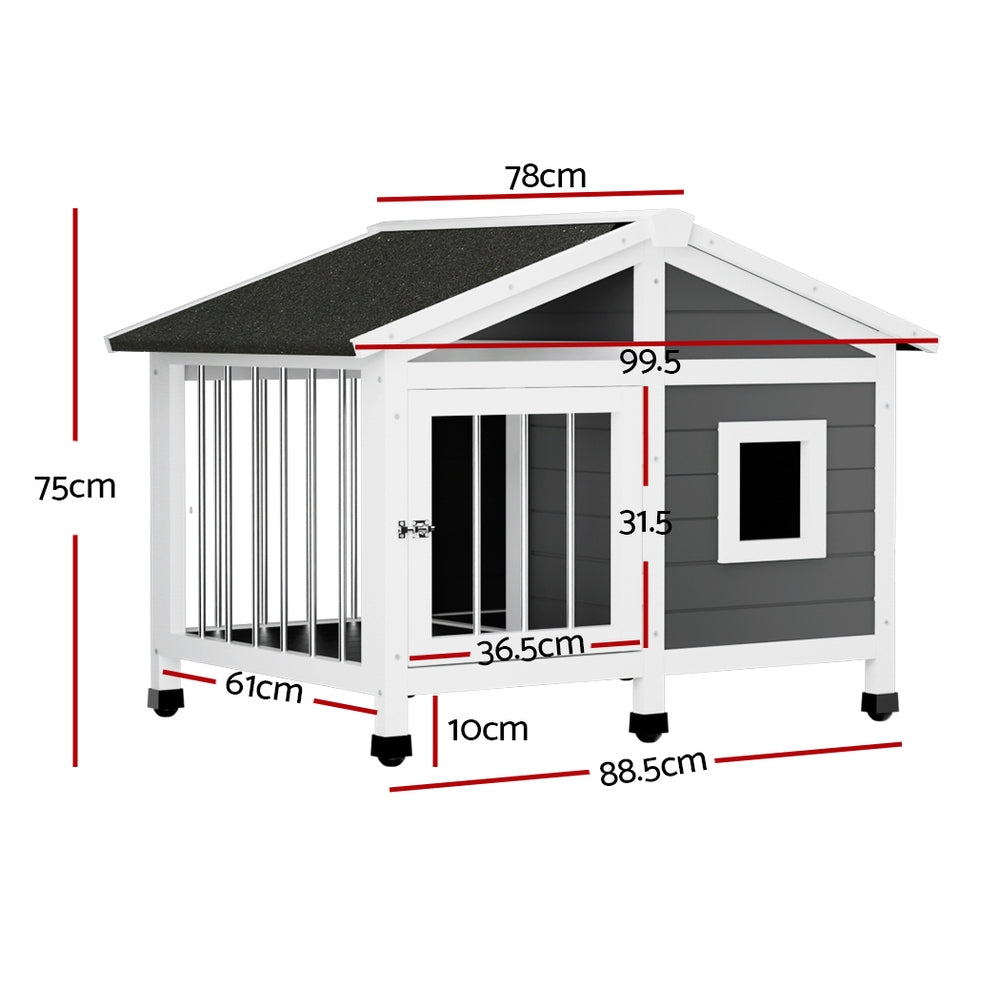 i.Pet Outdoor Wooden Dog Kennel