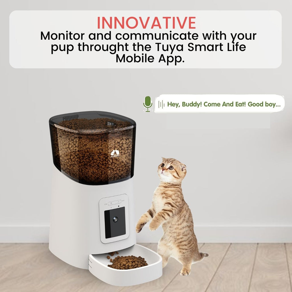 FLOOFI Smart Pet Feeder with Camera White