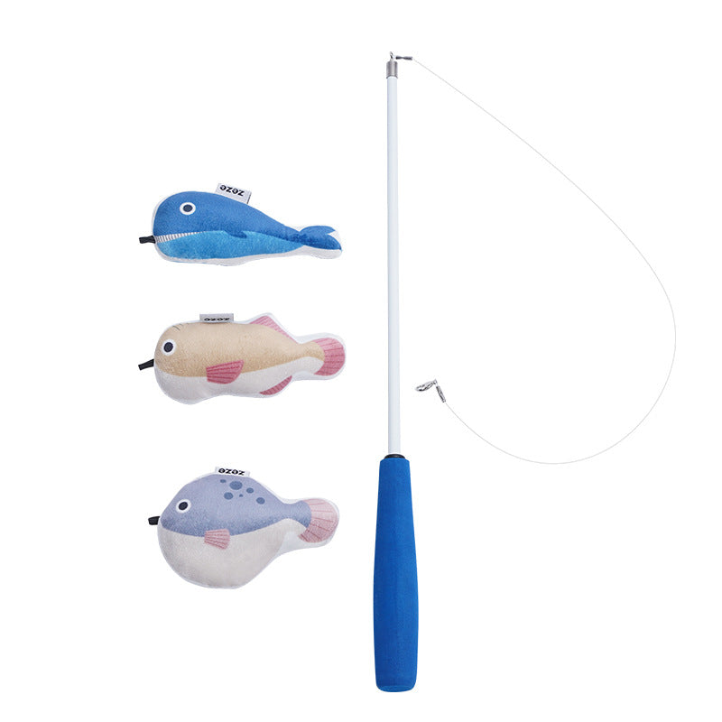 Fishing Rod Cat Toy Set